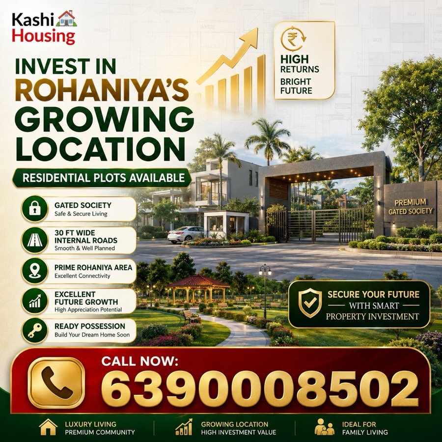 Invest in Plots in Rohaniya Varanasi — High Returns, Growing Location | Kashi Housing